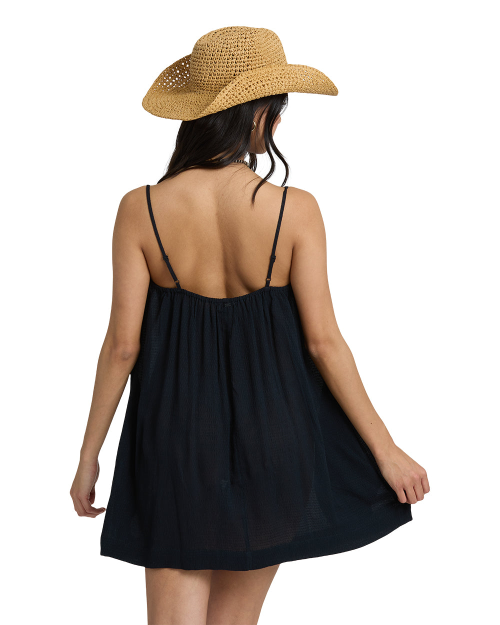 Billabong Beach Song Solid Mini Dress Black Sands