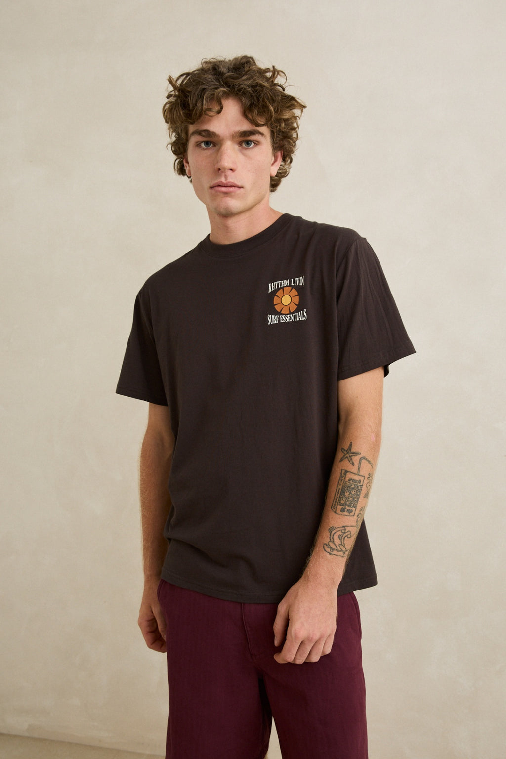 Rhythm Surf Essentials SS T-Shirt Vintage Black
