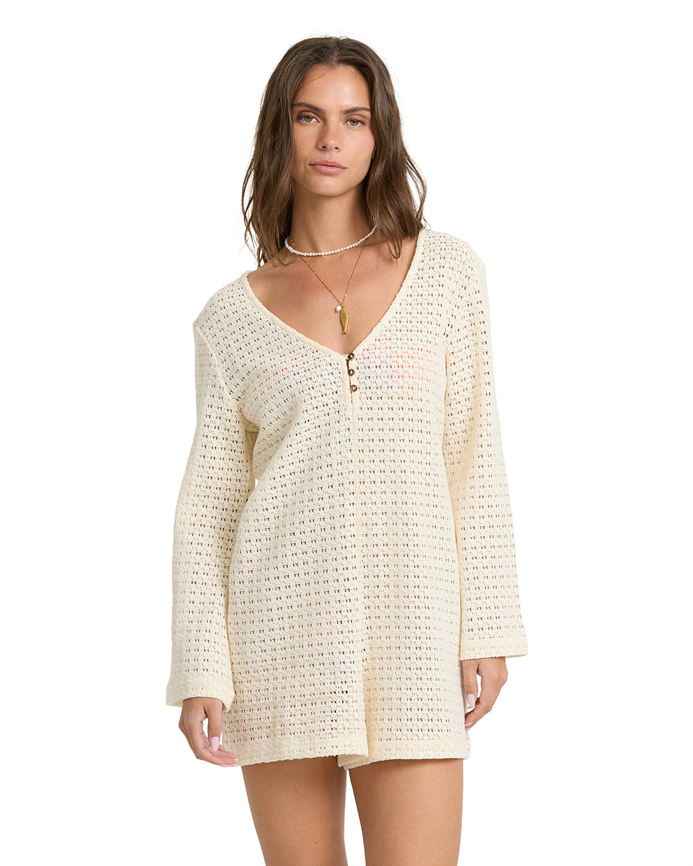 Billabong Isla Romper Cover Up White Cap