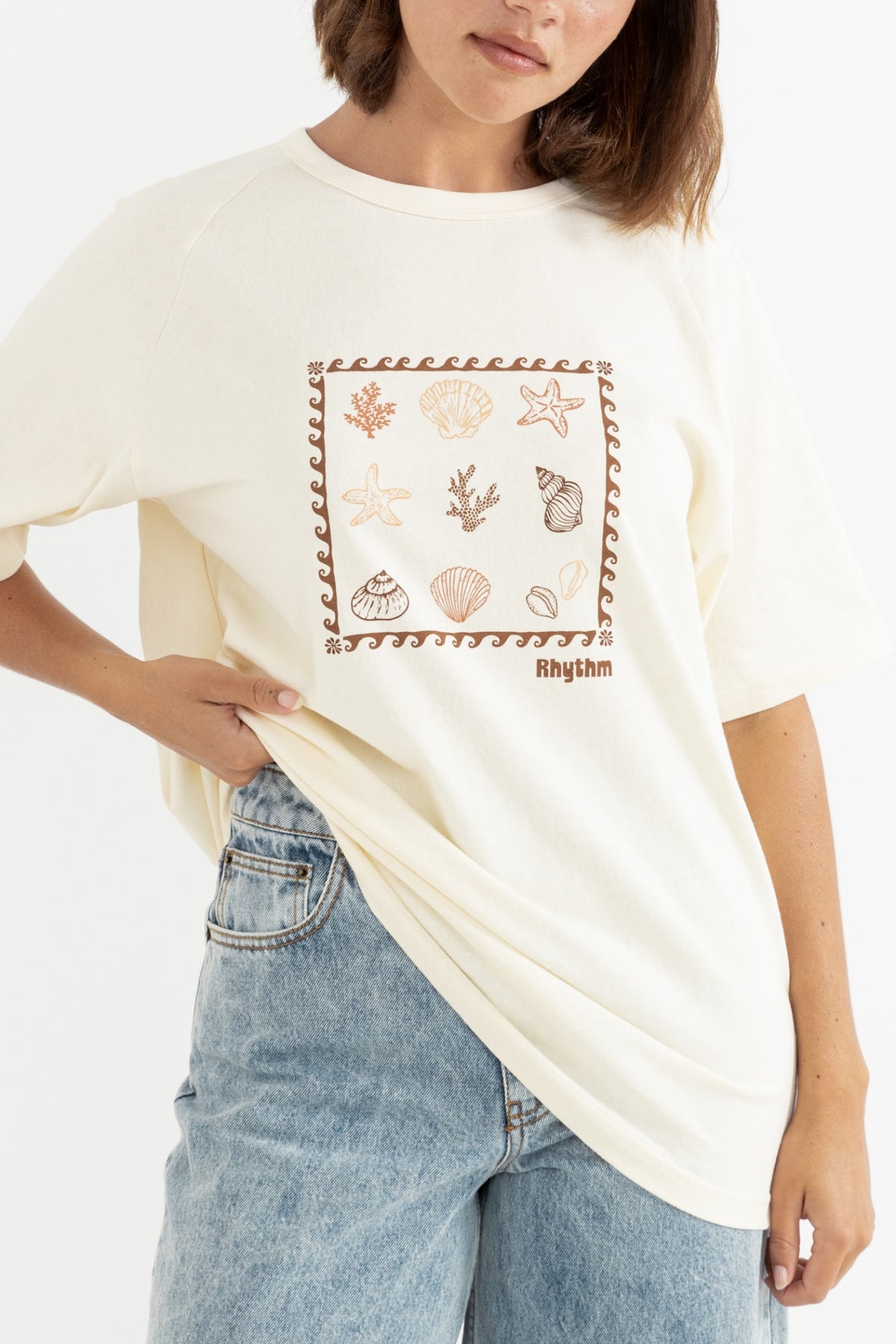 Rhythm Sea Ranch Shell Tee Vintage White