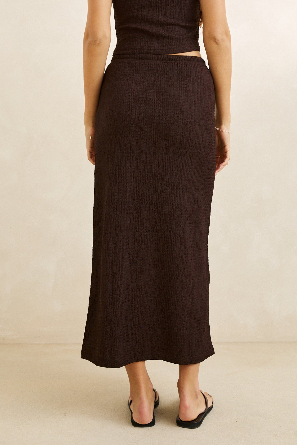Rhythm Indie Maxi Skirt Chocolate