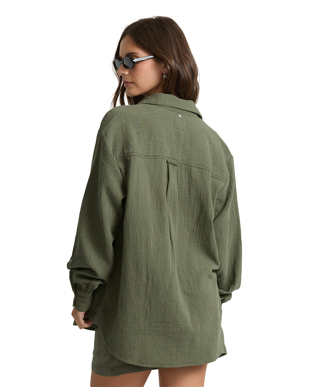Billabong Wanderer Solid LS Woven Top Canteen