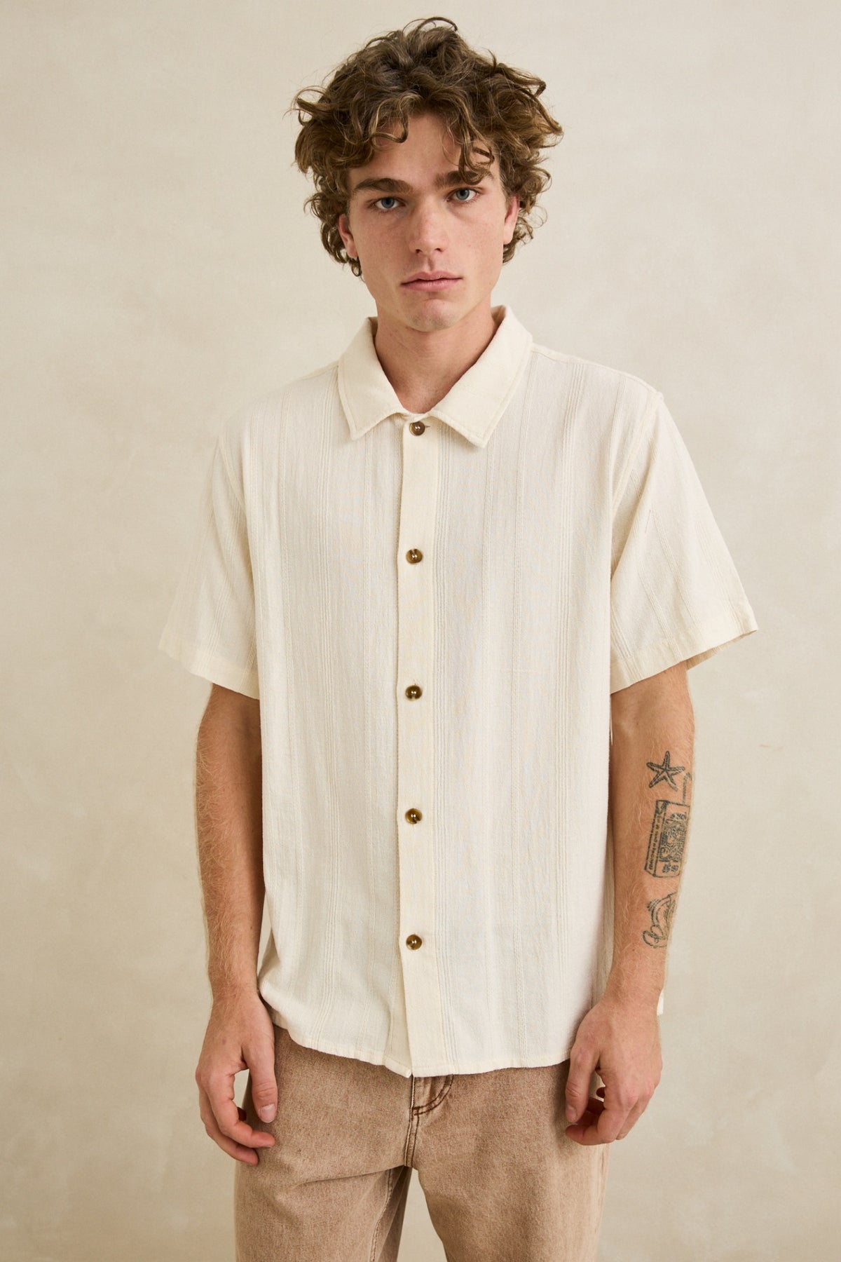 Rhythm Sundown SS Shirt Natural
