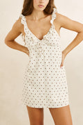 Rhythm Sandy Ruffle Mini Dress Cream