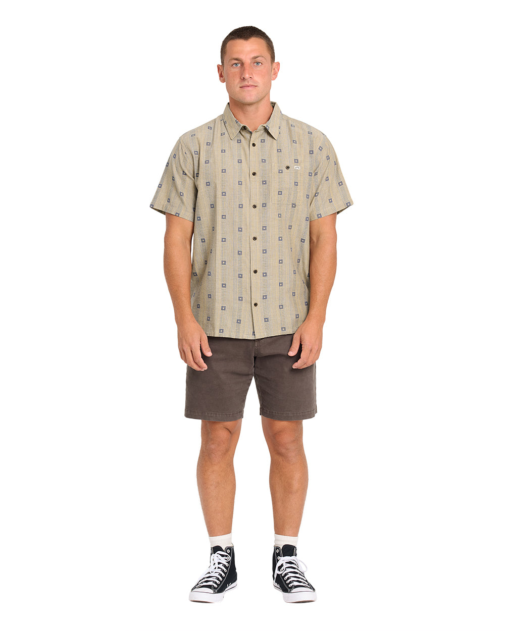 Billabong Sundays Jacquard SS Shirt Pale Khaki
