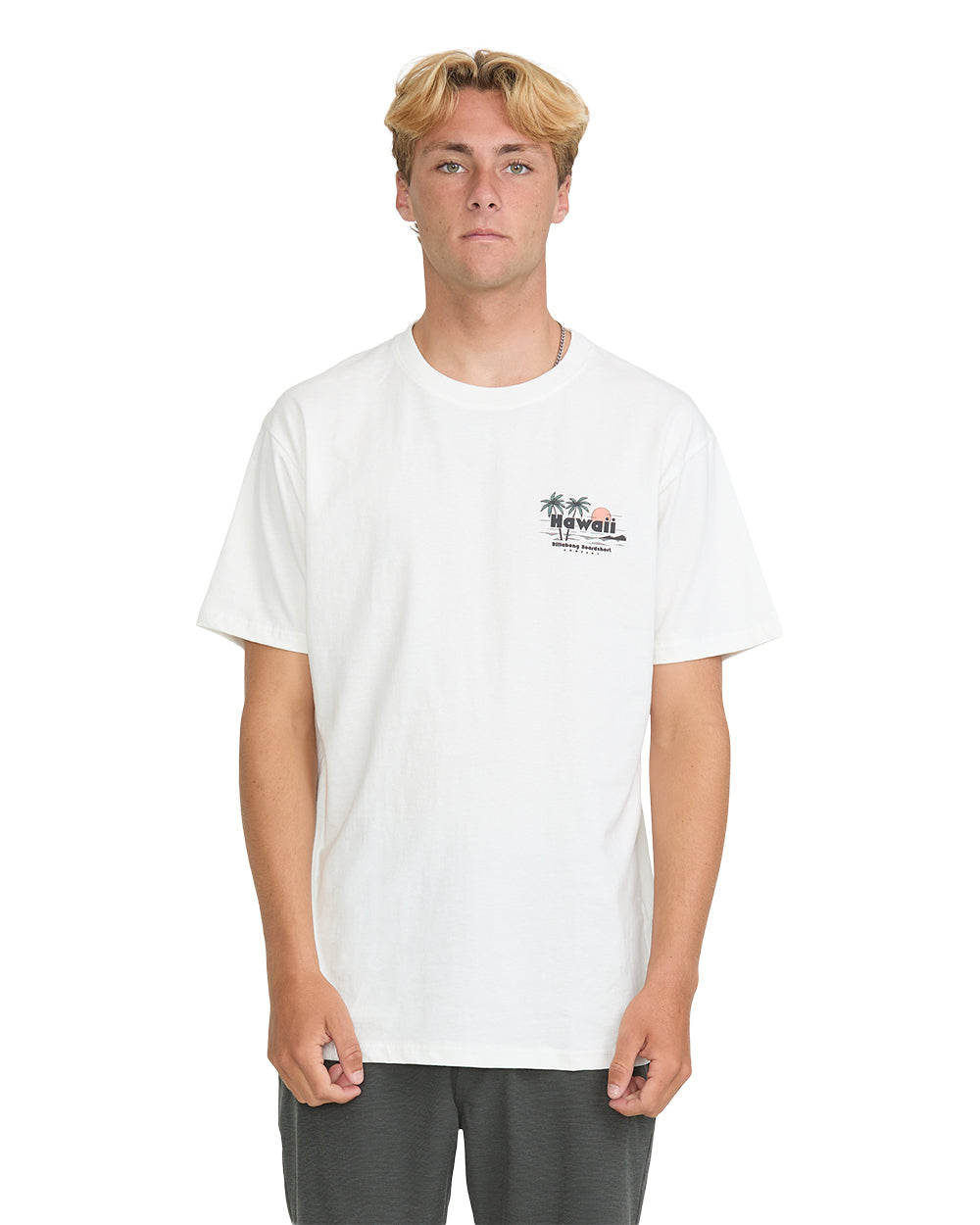 Billabong Tools Down HI Basic SS T-Shirt Off White