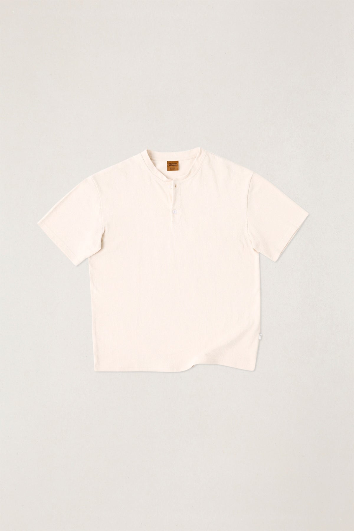 Rhythm Vintage Jersey SS Henley Natural