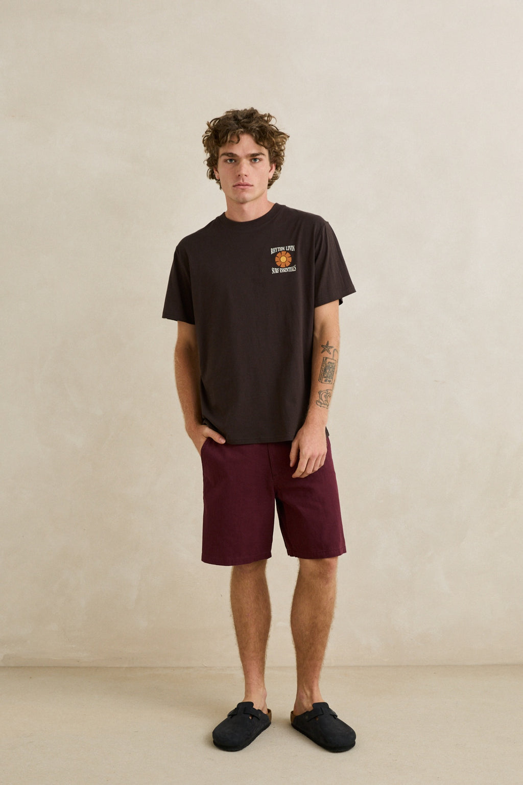 Rhythm Surf Essentials SS T-Shirt Vintage Black