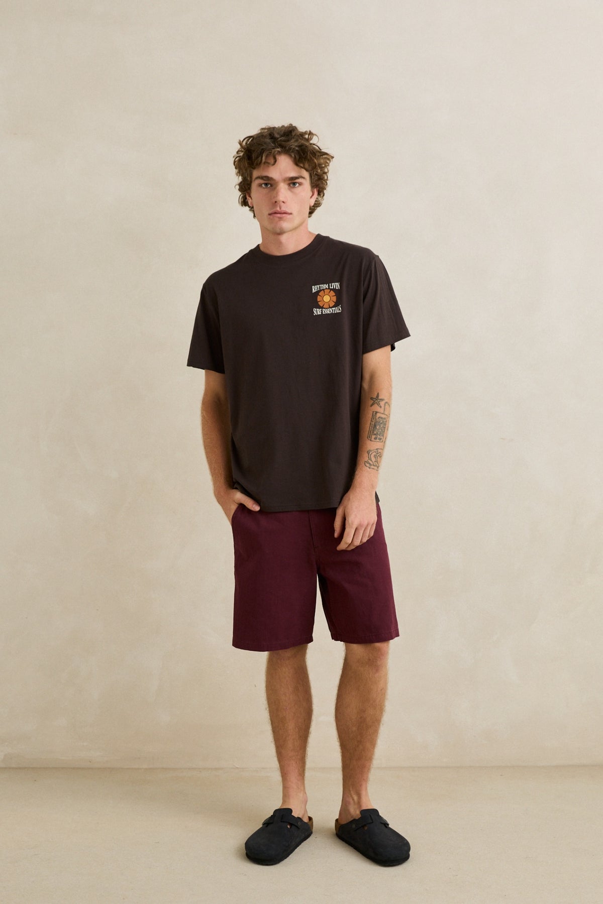 Rhythm Surf Essentials SS T-Shirt Vintage Black