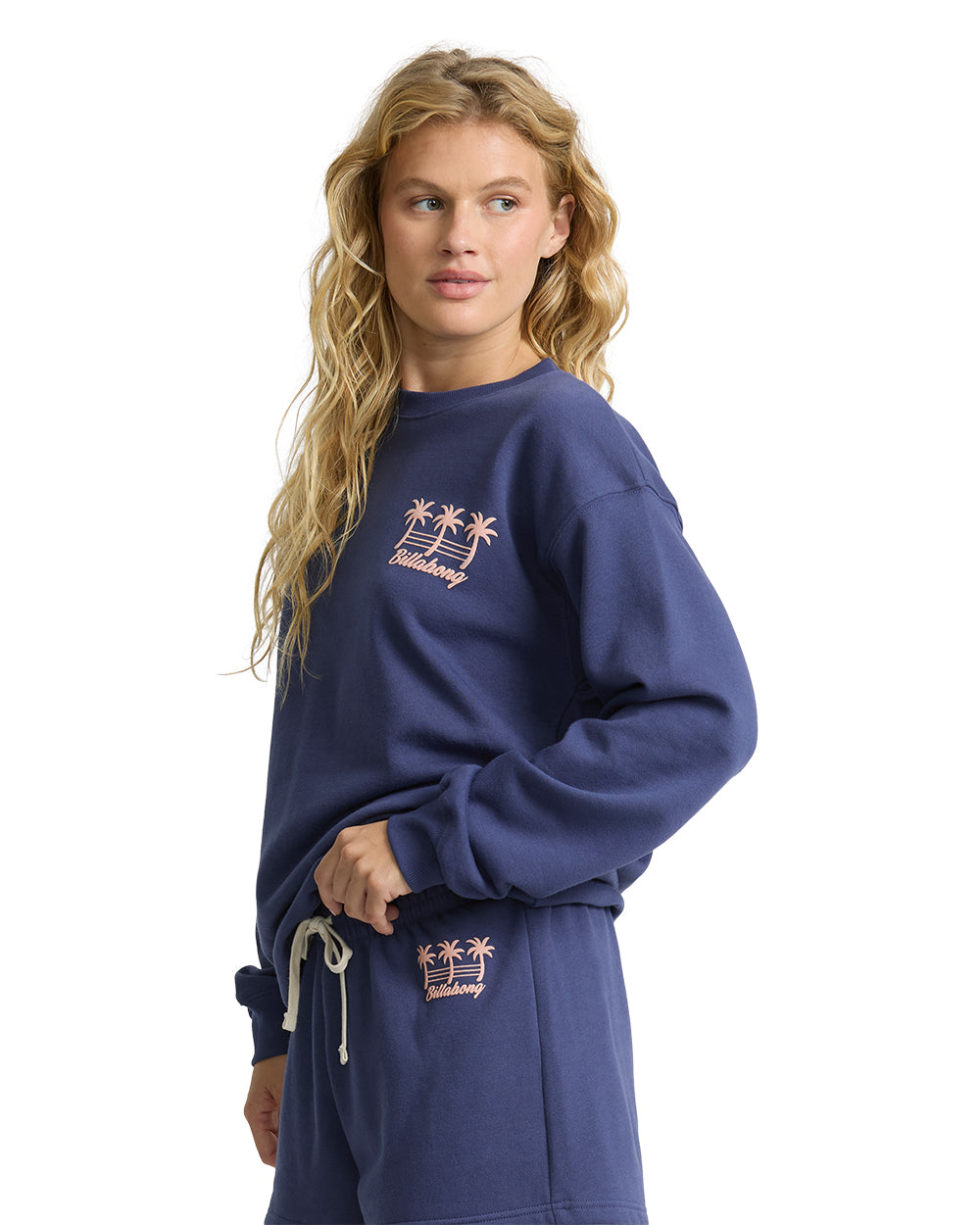 Billabong Vacation Sign Crew Fleece Classic Navy