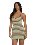 Billabong Summer Sun Mini Dress Brown Stone