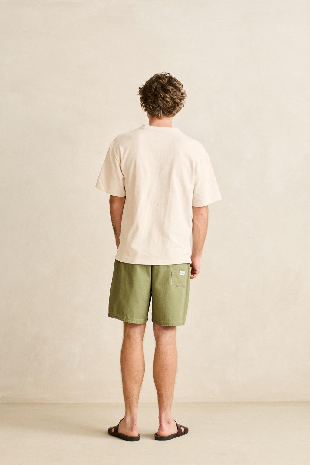 Rhythm Vintage Jersey SS Henley Natural