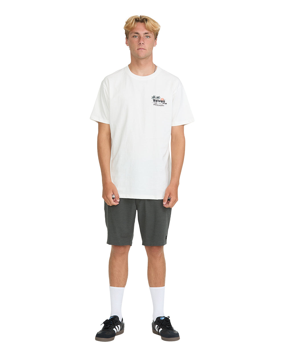 Billabong Tools Down HI Basic SS T-Shirt Off White