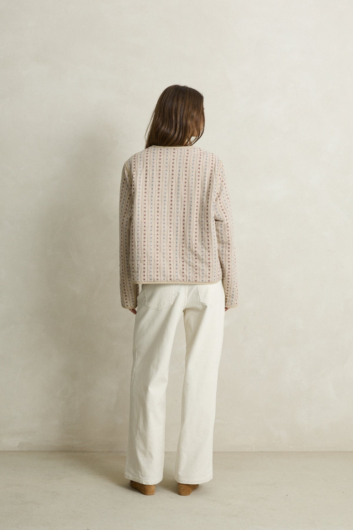 Rhythm Daisy Floral Quilted Jacket Sand