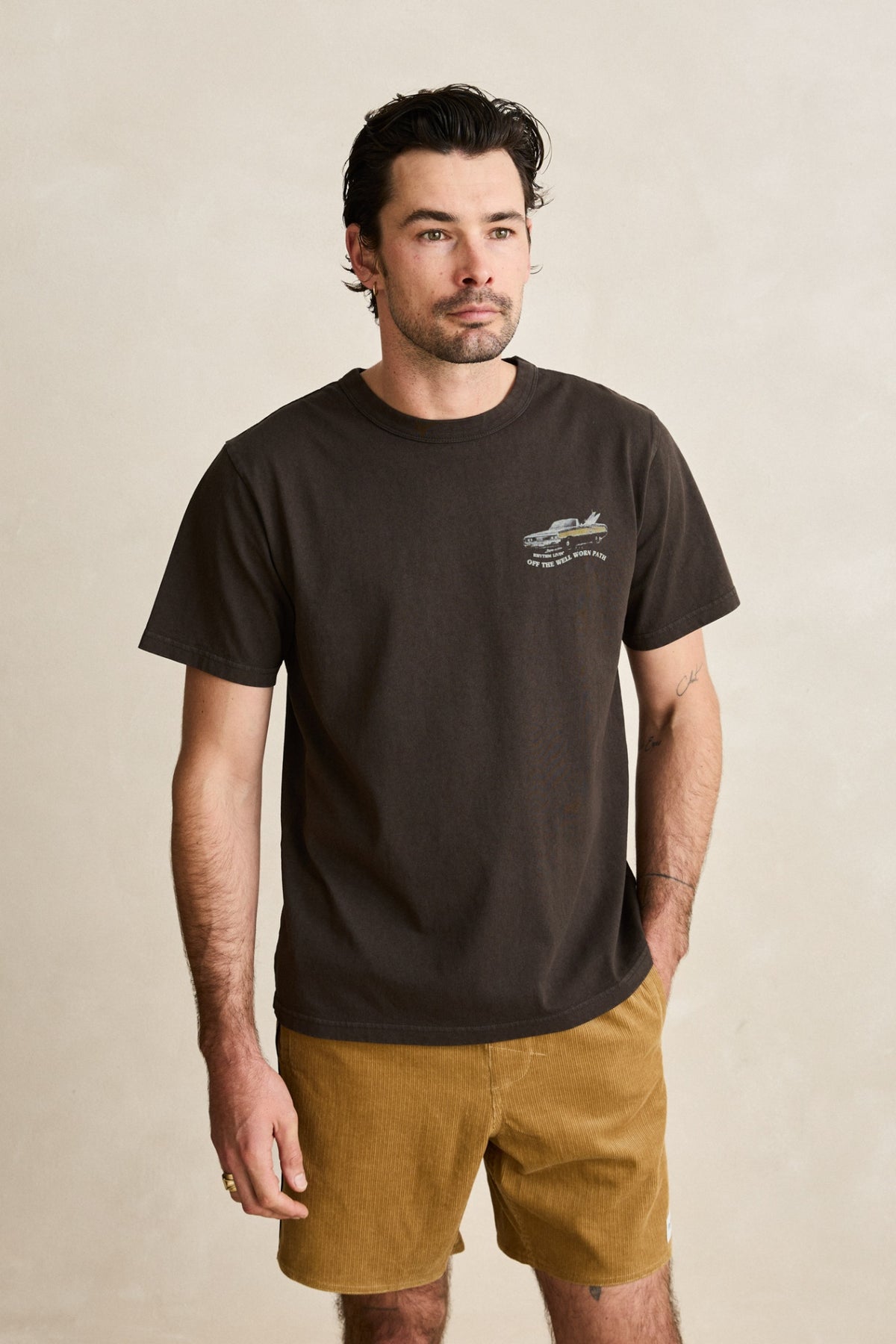Rhythm Heading West Vintage SS T-Shirt Vintage Black