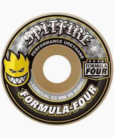 Spitfire F4 99a Conical 52mm Wheels White/Yellow/Black