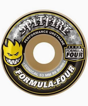 Spitfire F4 99a Conical 52mm Wheels White/Yellow/Black