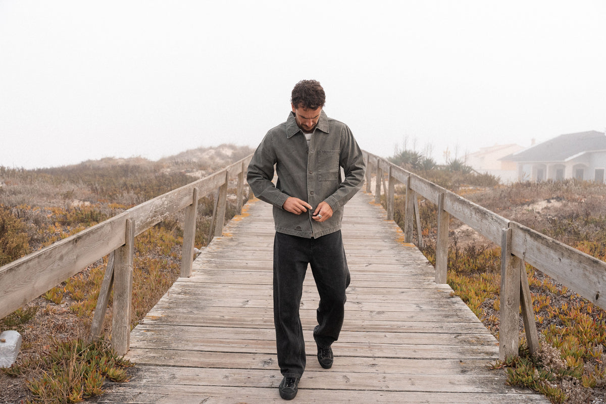 Rhythm Field Guide LS Shirt Stone