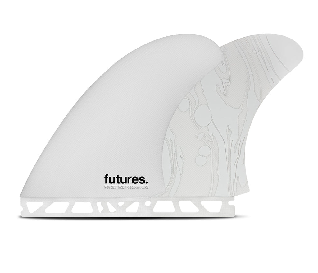 Futures Son of Cobra Fiberglass Twin Fins Grey/Marble - SantoLoco Hawaii