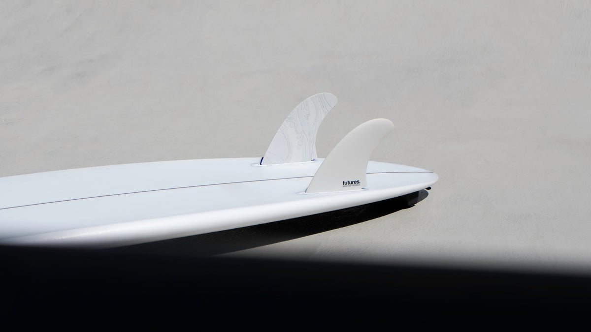 Futures Son of Cobra Fiberglass Twin Fins Grey/Marble - SantoLoco Hawaii