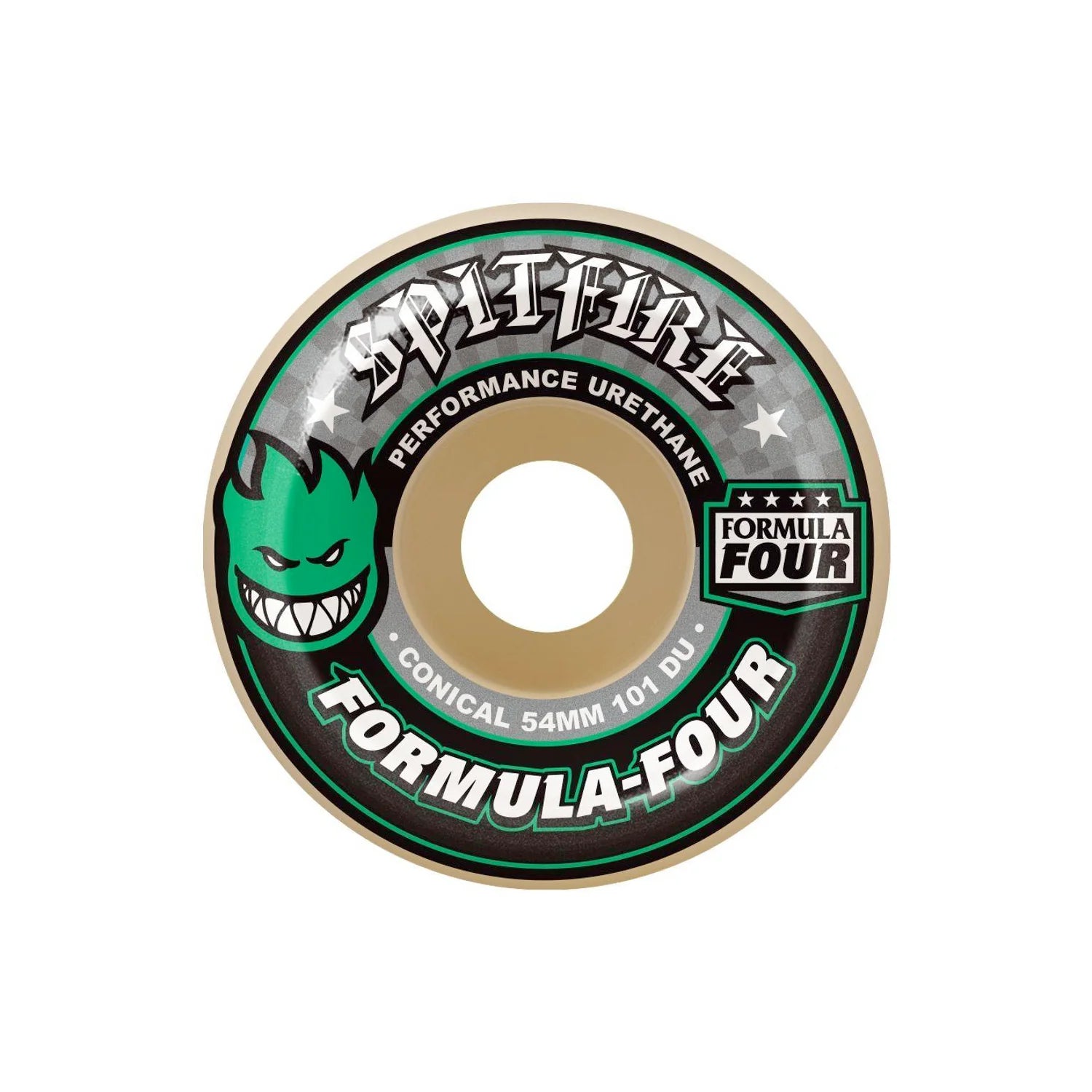 Spitfire F4 101a Conical 53mm Wheels White/Green/Black