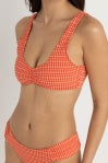 Rhythm Lola Check Crop Top Red