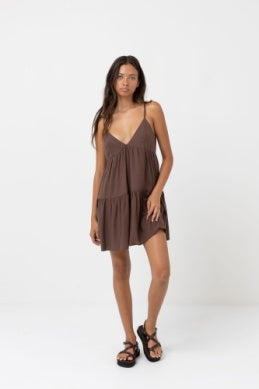 Rhythm Classic Tiered Mini Dress CHO