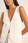 Rhythm Adele Longline Knit Vest White