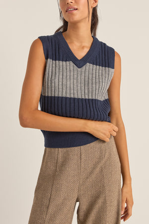 Rhythm Gatwick Sweater Vest NAV