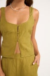 Rhythm Maya Vest Top Olive