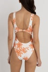 Rhythm Sanctuary Floral Square Neck One Piece White