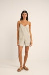 Rhythm Valley Stripe Adjustable Romper Ivy