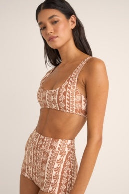 Rhythm Seafarer Crop Top Brown