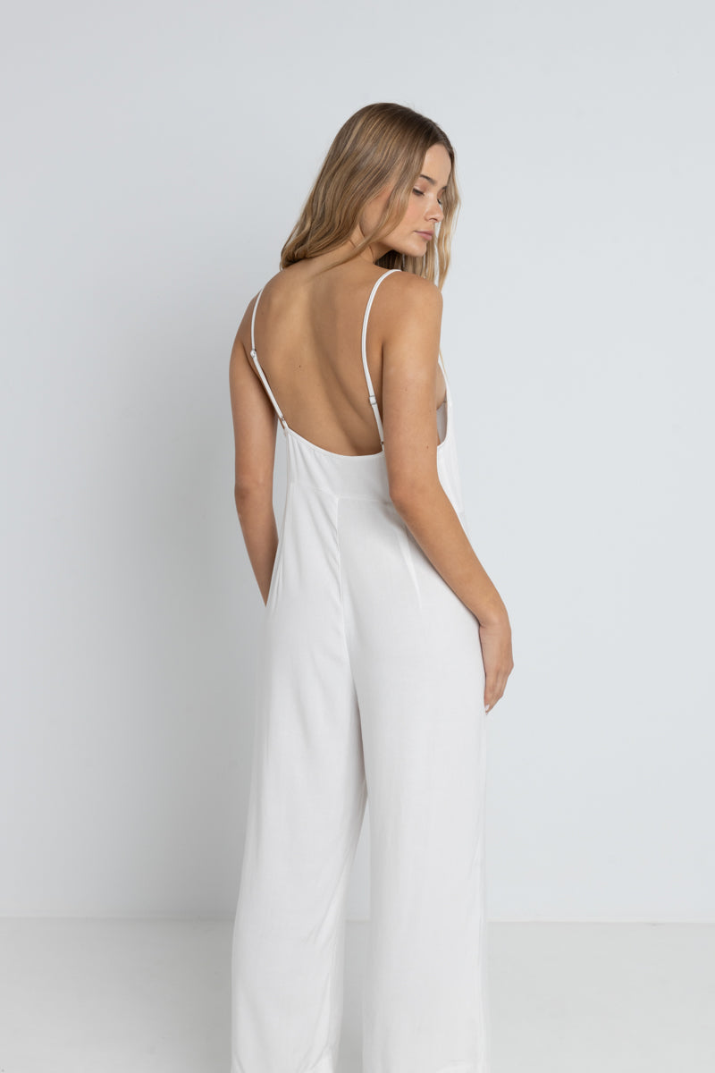Rhythm Classic Jumpsuit Cream
