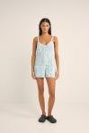 Rhythm Jean Paisley Romper Blue
