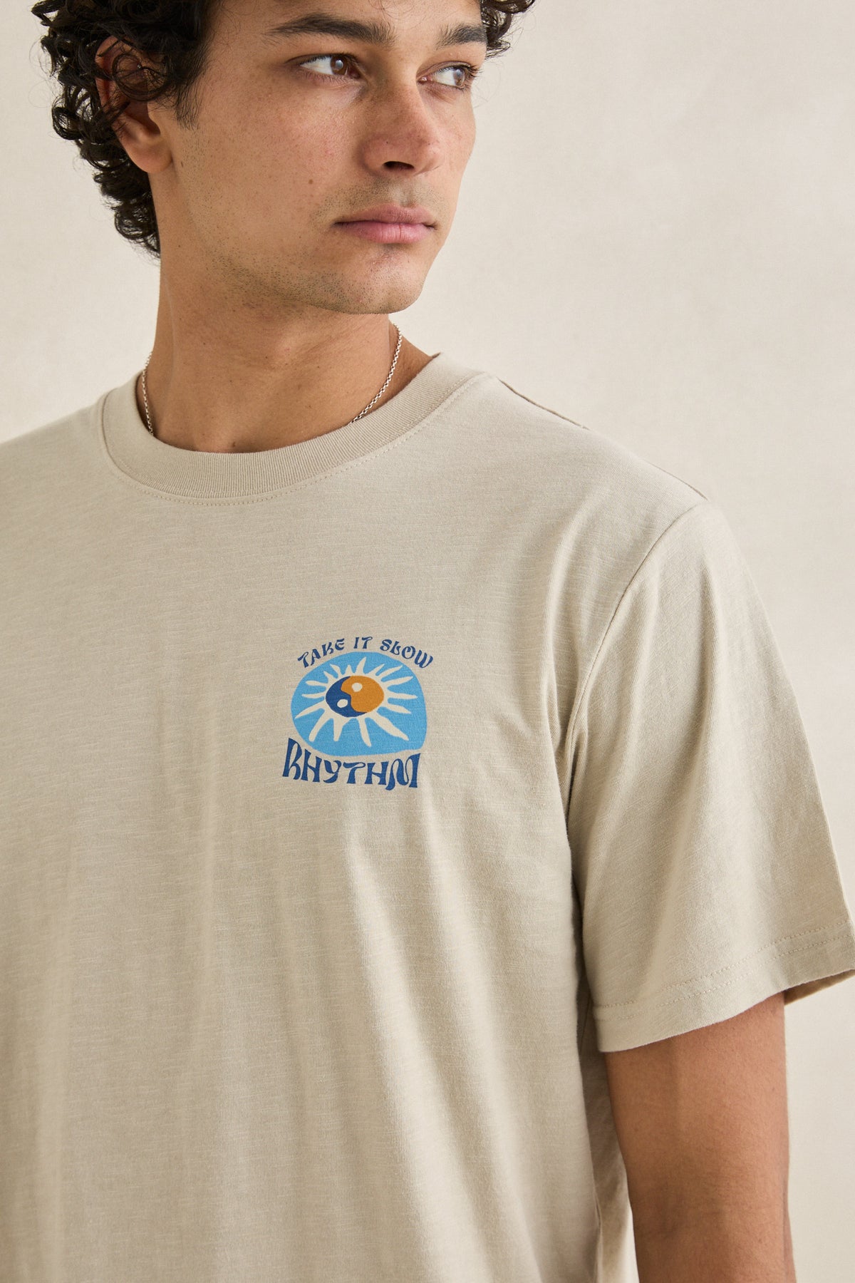 Rhythm Slow Down Slub SS T-Shirt Moon