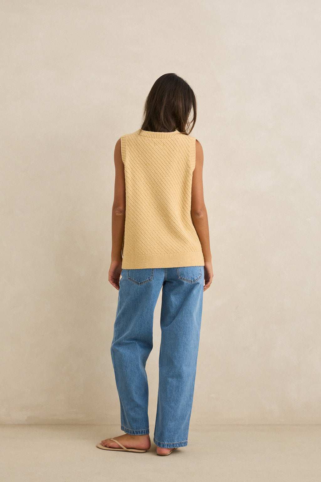 Rhythm Archer Knit Vest Sand