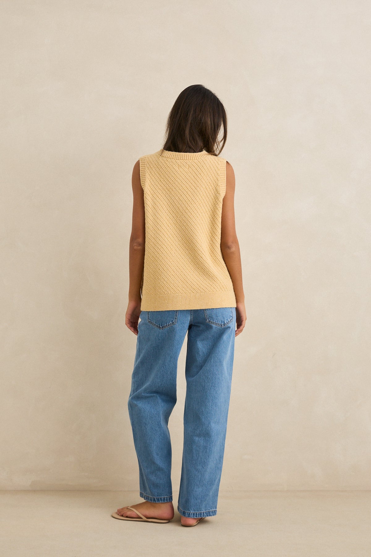 Rhythm Archer Knit Vest Sand