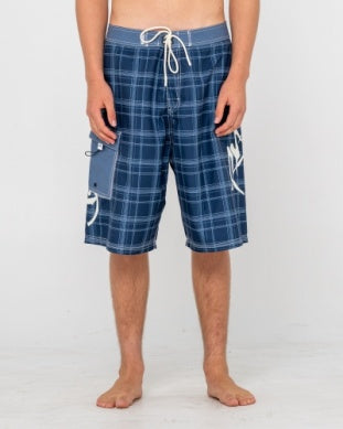 RUSTY HOODUS FIXED WAIST BOARDSHORT NAVY