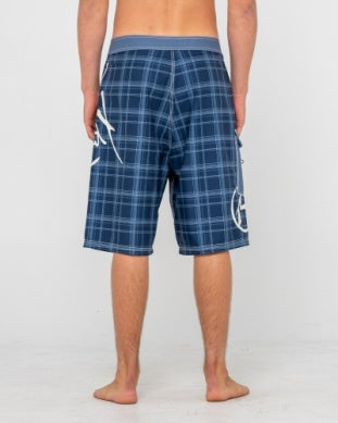RUSTY HOODUS FIXED WAIST BOARDSHORT NAVY