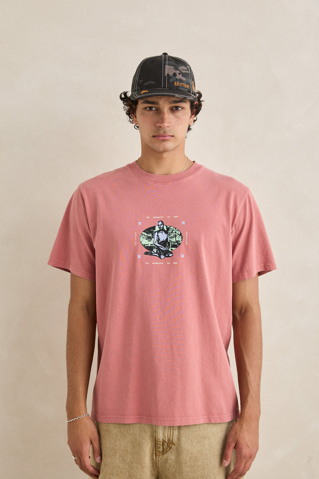 Rhythm Nature Boy Vintage SS T-Shirt Dusty Rose