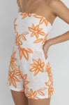 Rhythm Sanctuary Floral Strapless Romper White