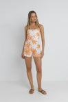 Rhythm Sanctuary Floral Strapless Romper White