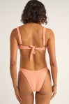 Rhythm Isla Rib Soft Strap Balconette Top Peach