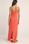 Rhythm Austin Gathered Maxi Dress Coral