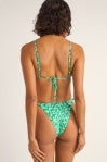 Rhythm Evergreen Floral Slide Tri Top Green