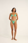 Rhythm Evergreen Floral Slide Tri Top Green