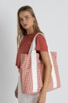 Rhythm Lola Check Tote Bag Red
