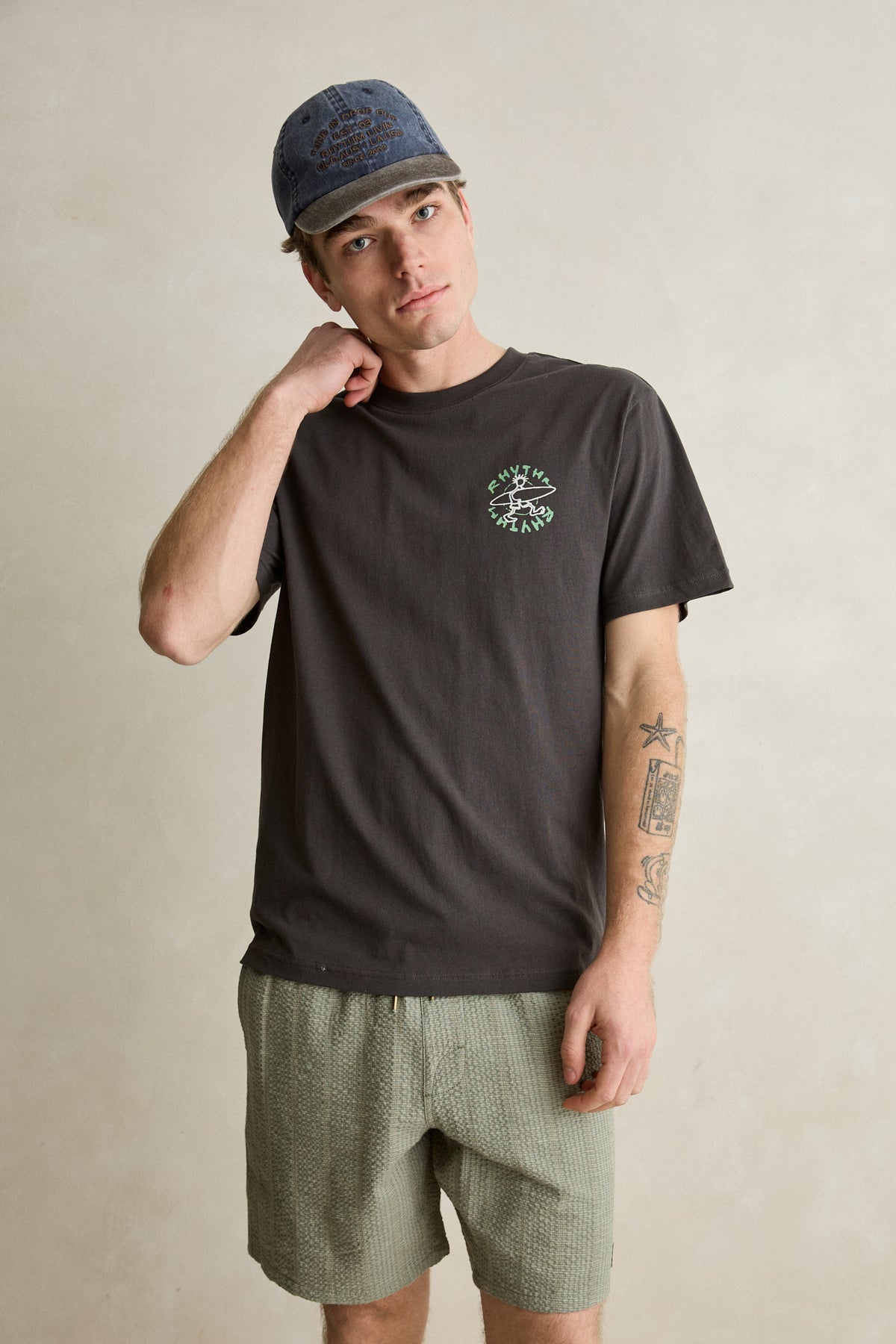 Rhythm Circle Drifter SS T-Shirt Vintage Black