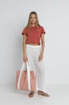 Rhythm Lola Check Tote Bag Red